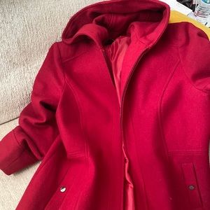 Red London Fog Coat
